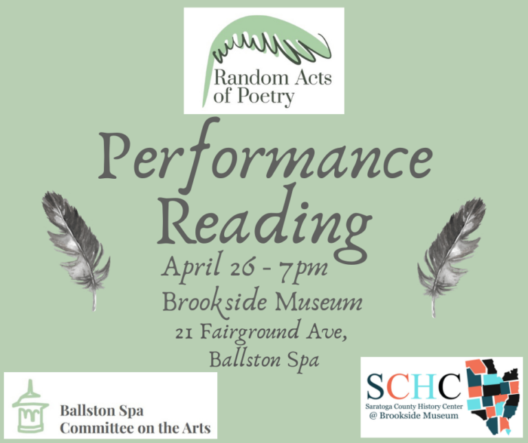 Random Acts of Poetry: Performance Reading - Saratoga County History Center